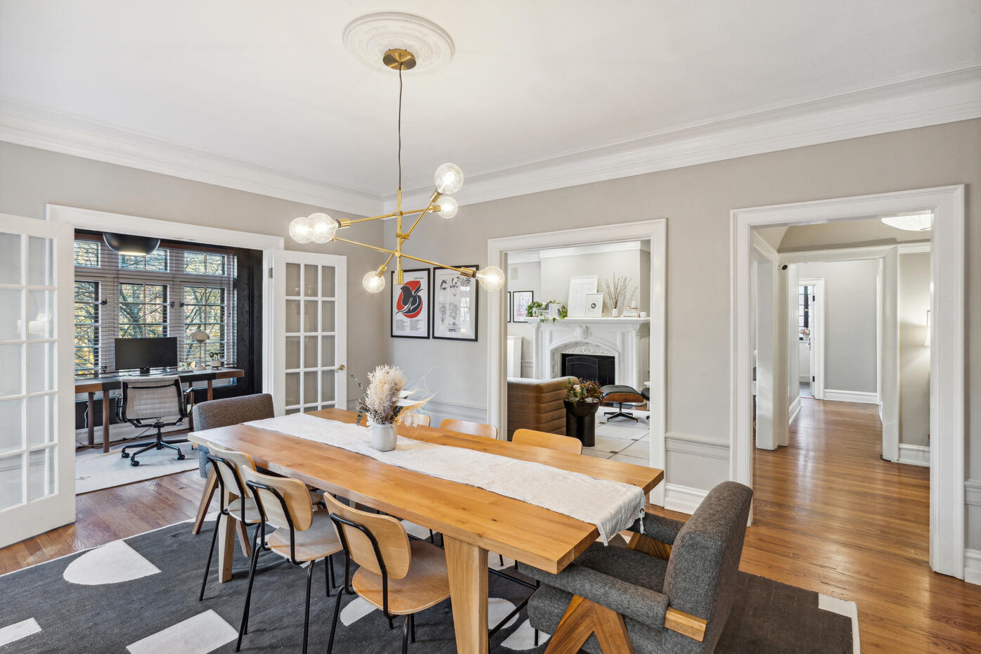 Untitled Chicago dining room and home office real estate photography with natural light